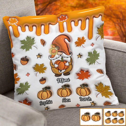 Grandma's Little Pumpkins - Personalized Grandma Throw Pillow