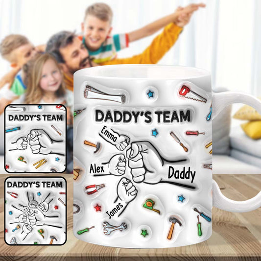 Daddy's Team - Personalized Father Mug