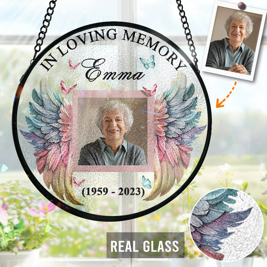 Forever In My Heart - Personalized Memorial Stained Glass Suncatcher