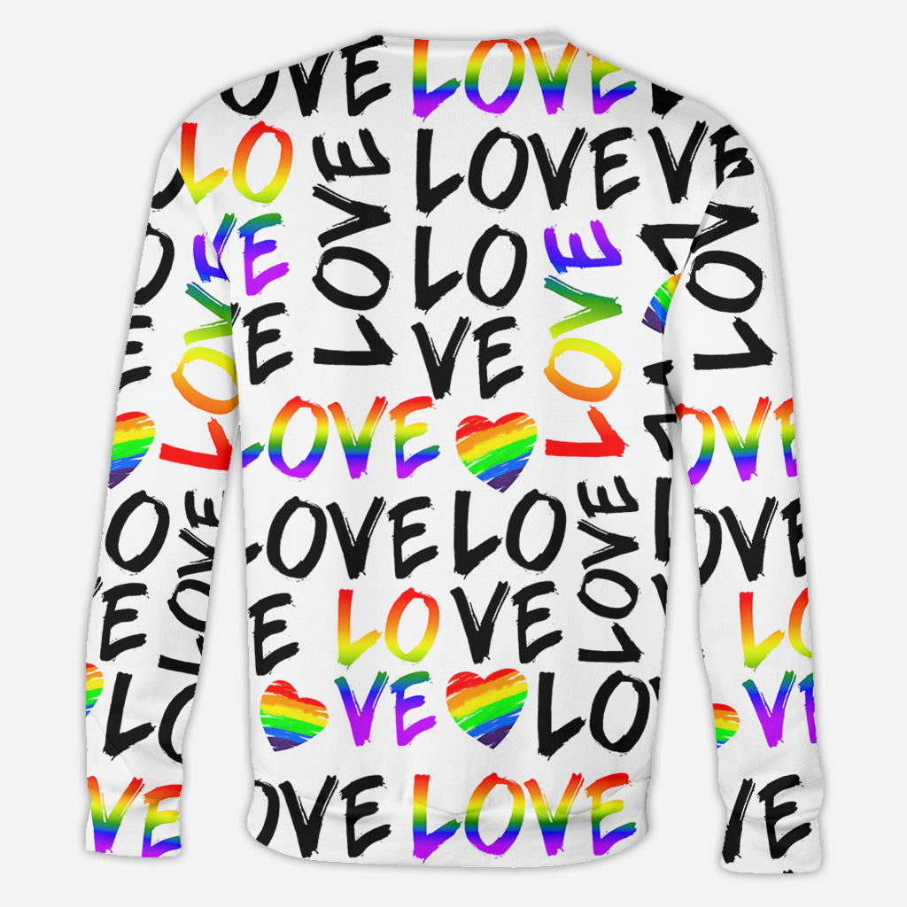 L'amour c'est l'amour - T-shirt personnalisé de soutien LGBT