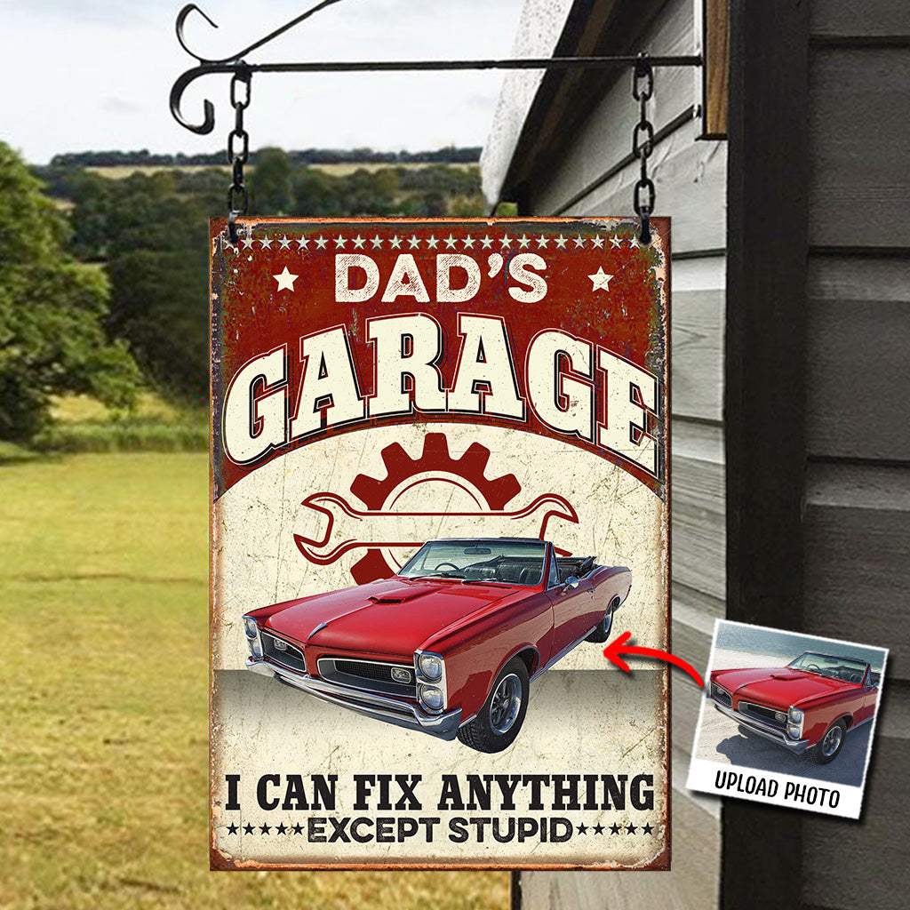 Dad's Garage - Personalized Father Rectangle Metal Sign