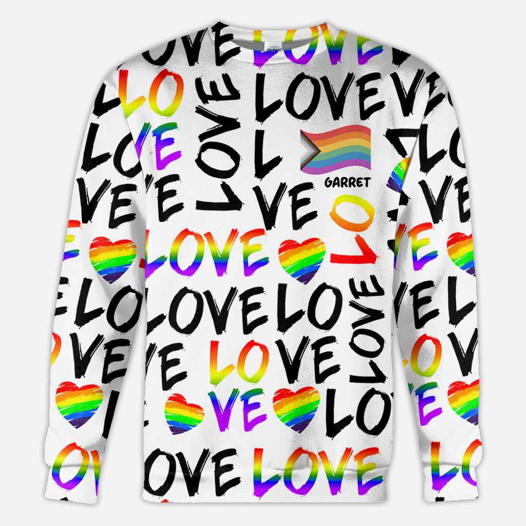 L'amour c'est l'amour - T-shirt personnalisé de soutien LGBT