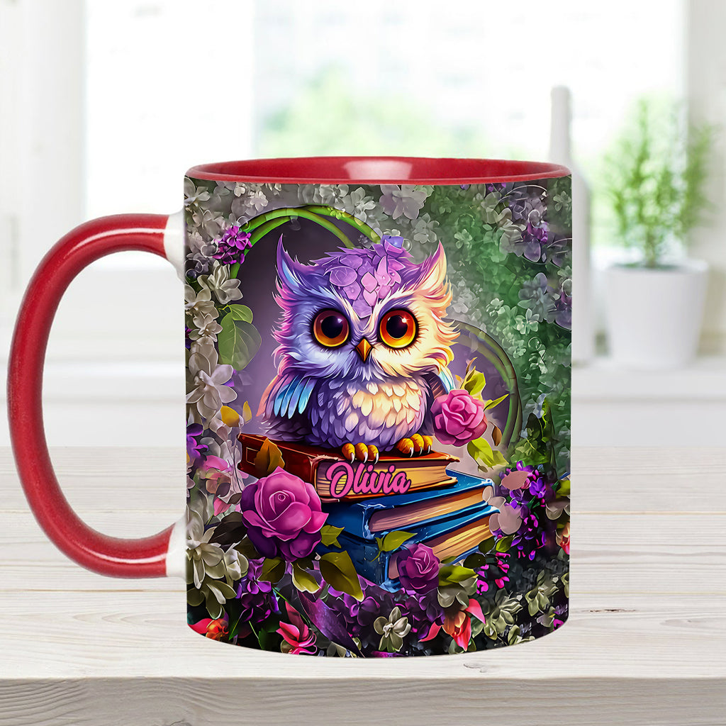 Mug personnalisé « Magnifique hibou pour les amoureux des livres »