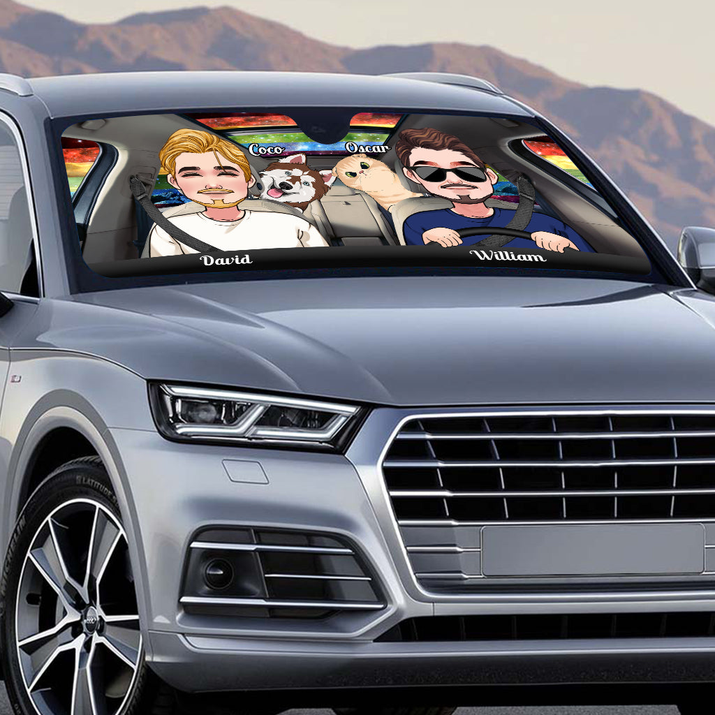 Ride With Pride - Personalized LGBT Support Car Sunshade