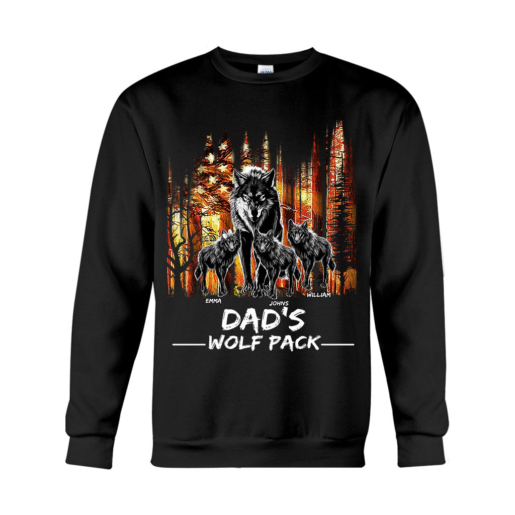 Dad's Wolf Pack - Personalized Father T-shirt And Hoodie