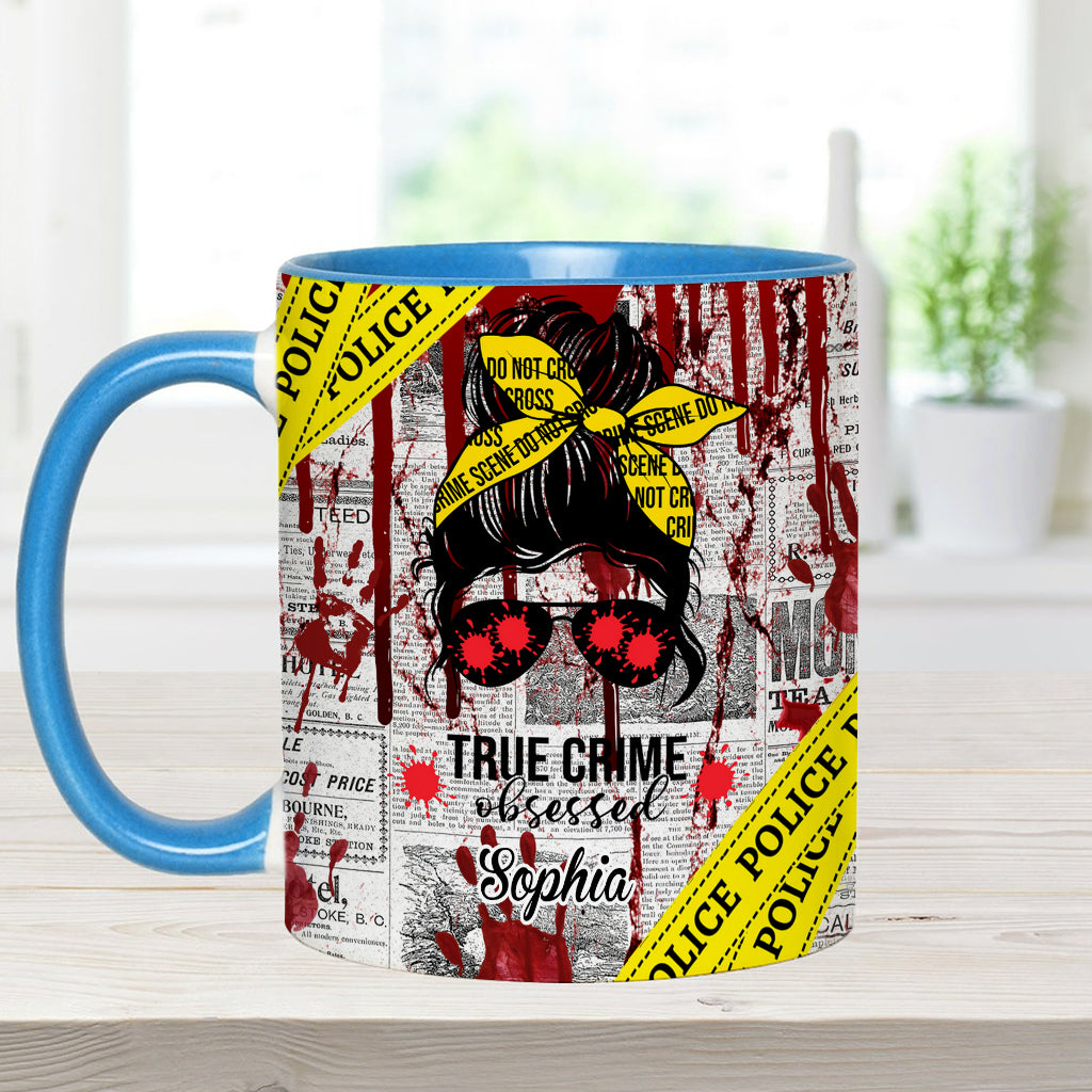 True Crime Obessed - Personalized Accent Mug