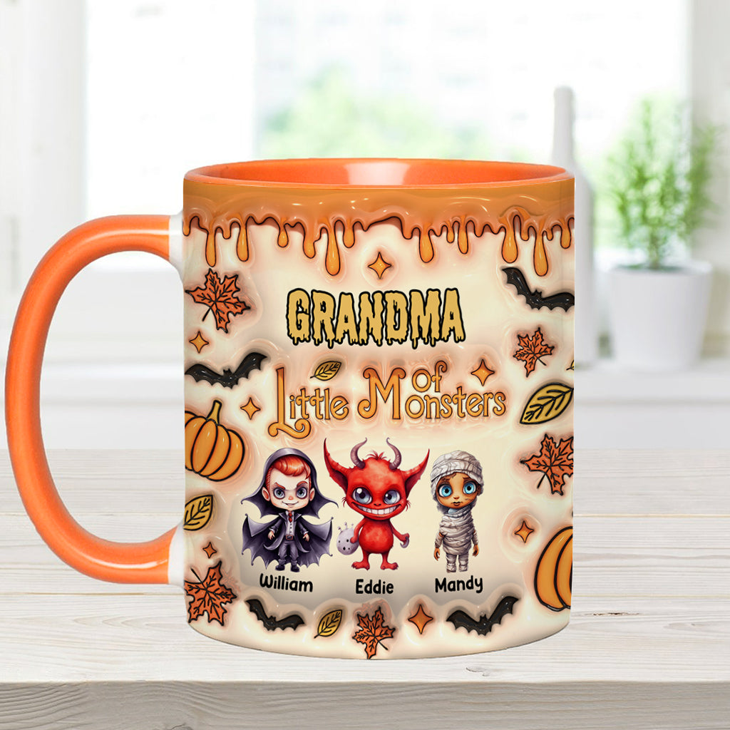 Grandma Of Little Nightmares - Personalized Grandma Accent Mug