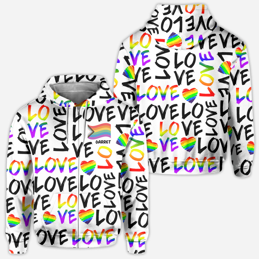 L'amour c'est l'amour - T-shirt personnalisé de soutien LGBT