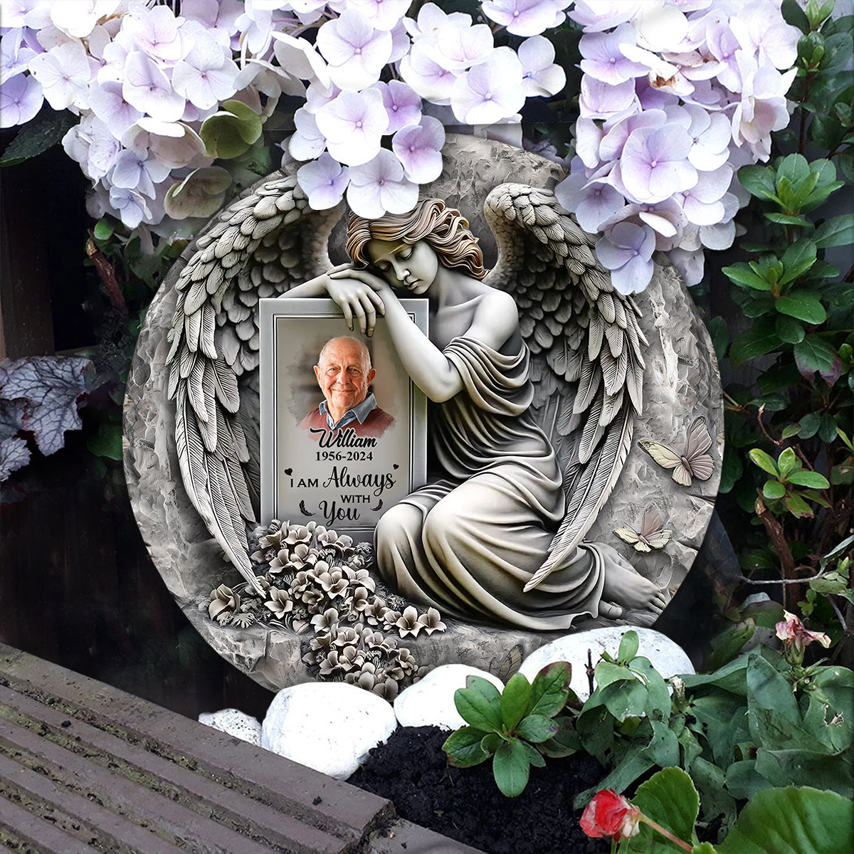 I'm Always With You - Personalized Memorial Round Shaped Stone