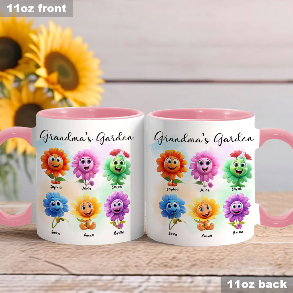Grandma's Garden - Personalized Grandma Accent Mug
