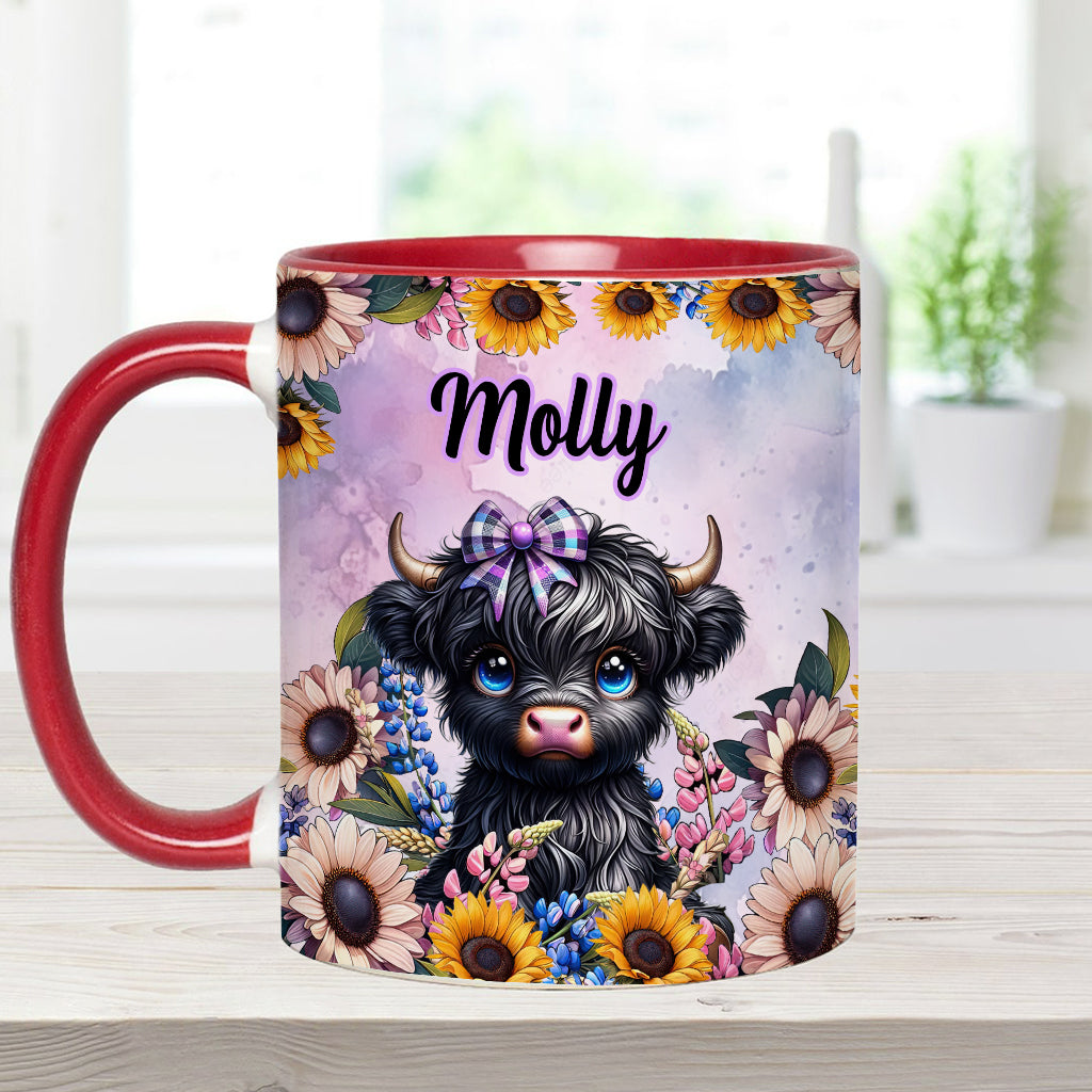 Niedliche kleine Hochlandkuh - Personalisierte Tasse