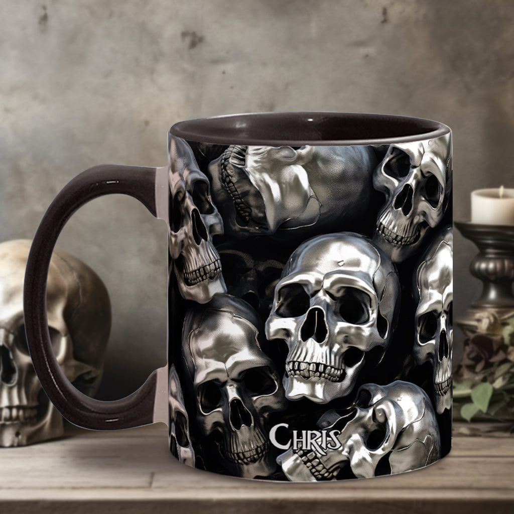 3D Metallic Skulls - Personalized Skull Accent Mug