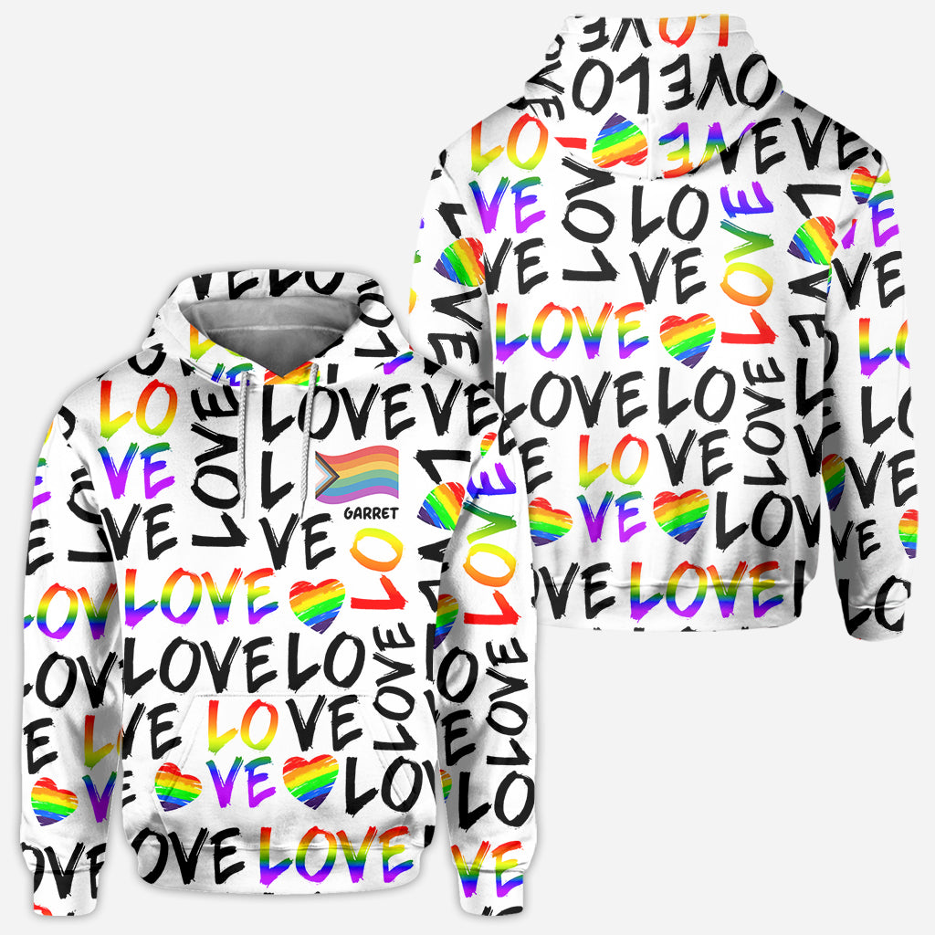 L'amour c'est l'amour - T-shirt personnalisé de soutien LGBT