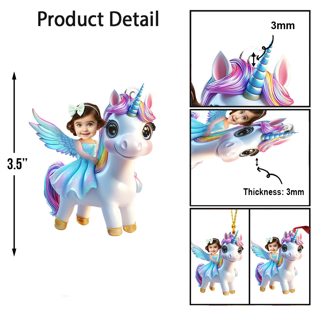 Licorne - Ornement personnalisé pour enfant en forme de licorne