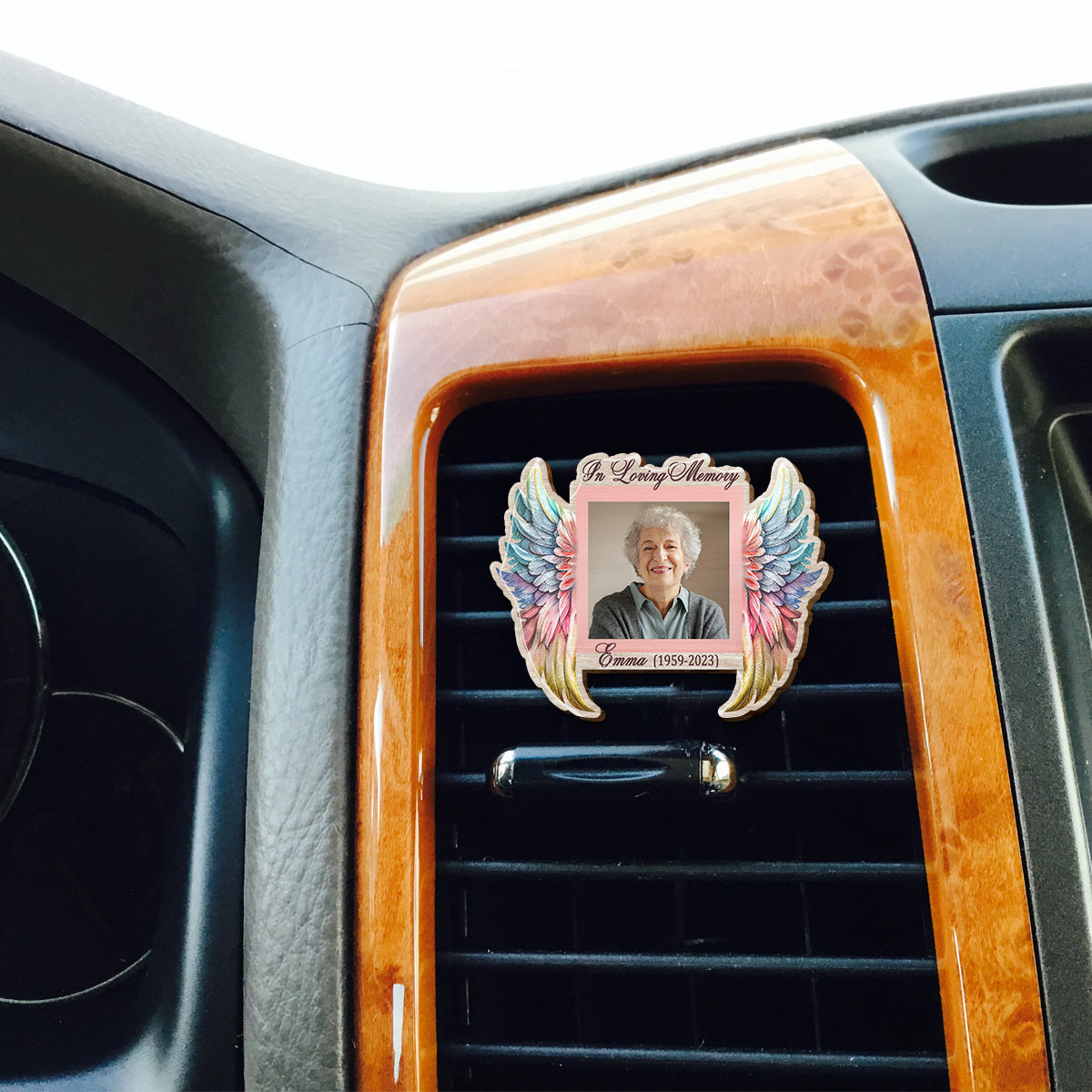 In Loving Memory Of - Personalized Memorial Shaped Car Visor Clip