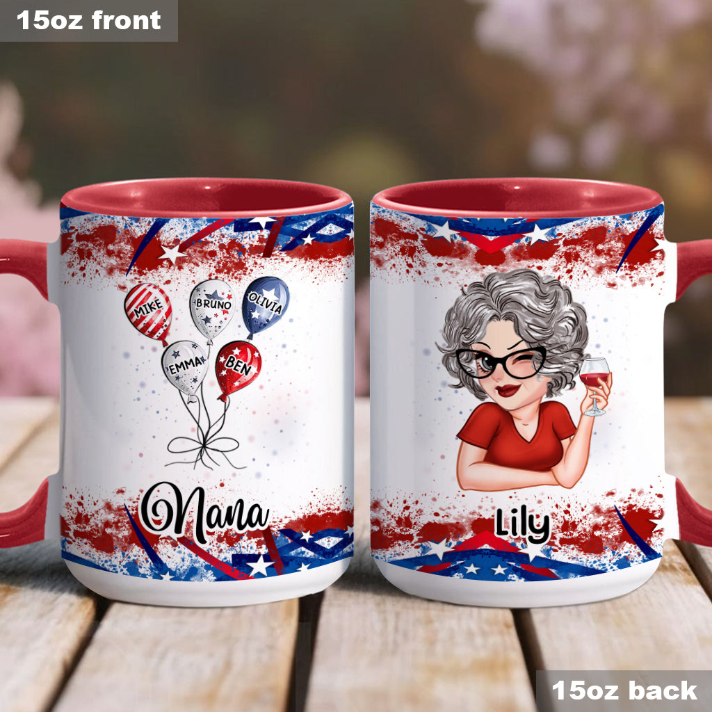 Grandma's Sweethearts - Personalized Grandma Accent Mug
