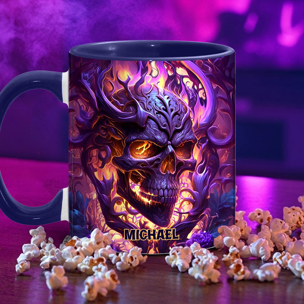 Fire and Fury - Personalized Skull Accent Mug