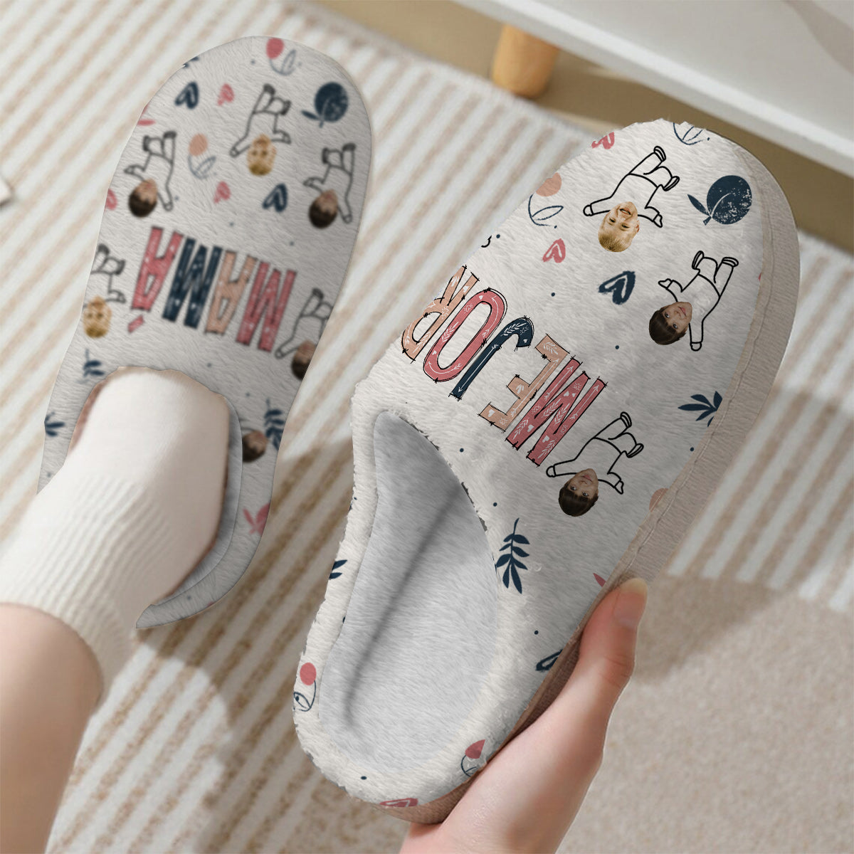 Mejor Mamá Feliz Día de la Madre - Personalized Mother Slippers