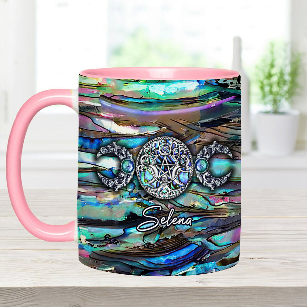 Triple Moon Beautiful Magick - Personalized Witch Accent Mug