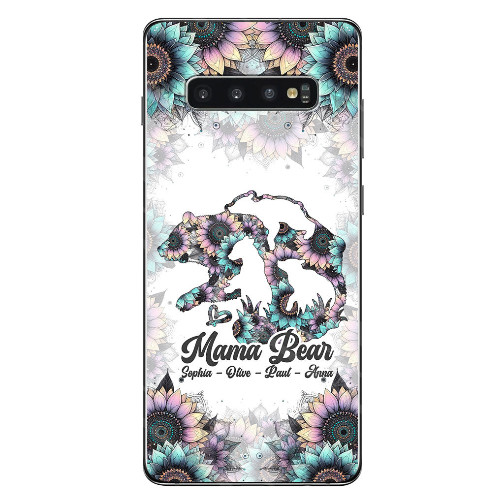 Mama Bear - Personalized Mother Clear Phone Case