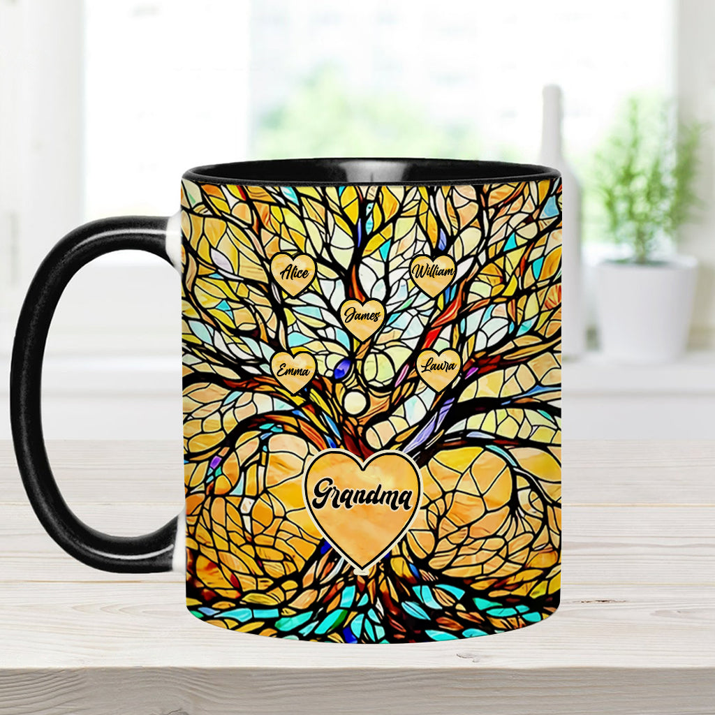 Our Family Tree - Personalized Grandma Accent Mug