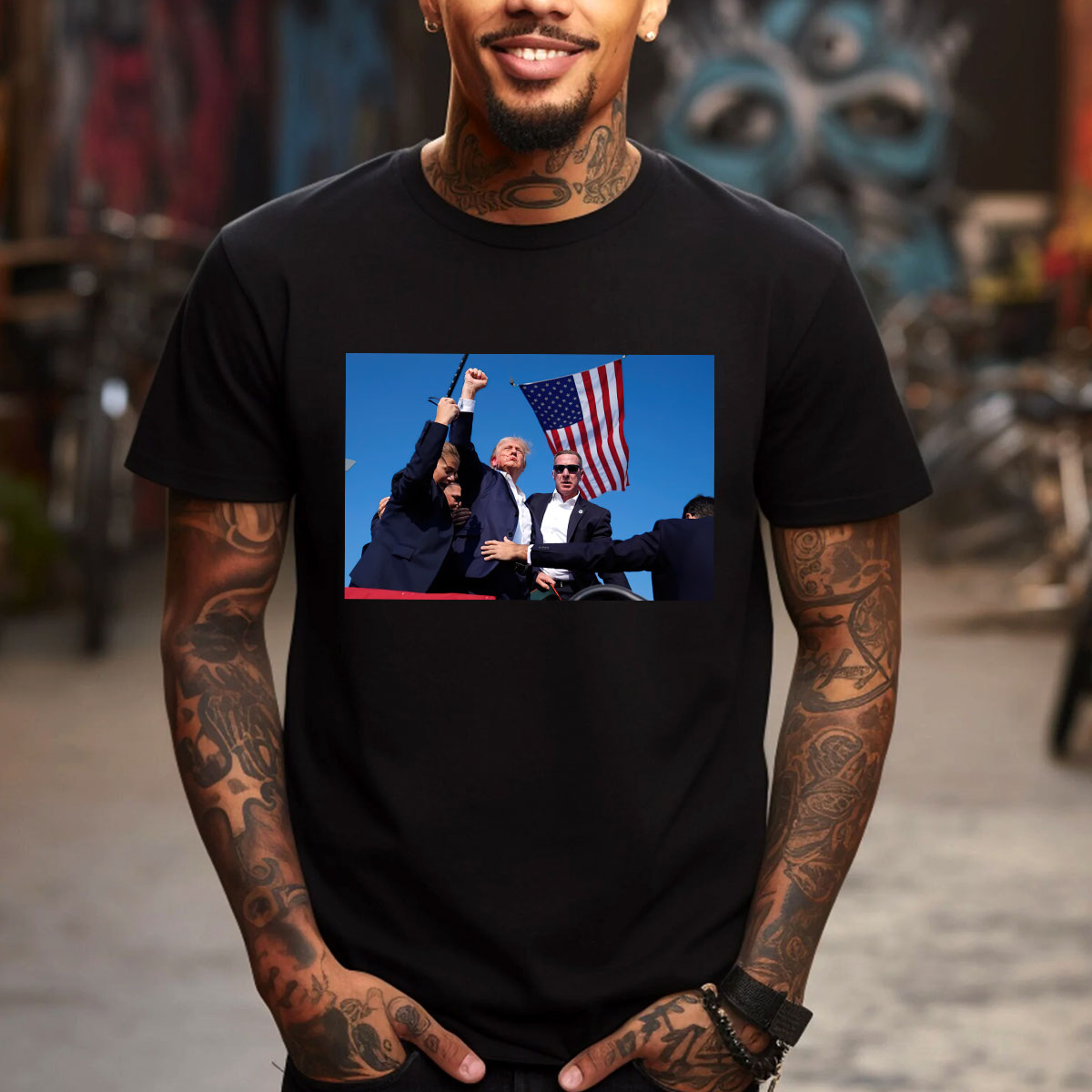 T-shirt « Never Surrender », T-shirt « Fight For America », T-shirt et sweat à capuche « Rallye 2024 »