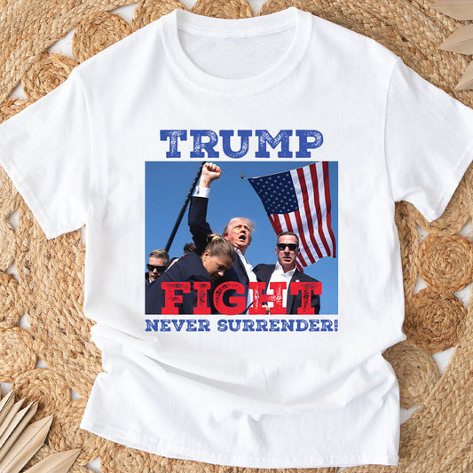 Trmp Assassination T-Shirt, Donald Trmp Sh00ting Tee, Fight Trmp Shirt, Never Surrender Tee, Republican Shirt, Make America Great Shirt T-shirt & Hoodie