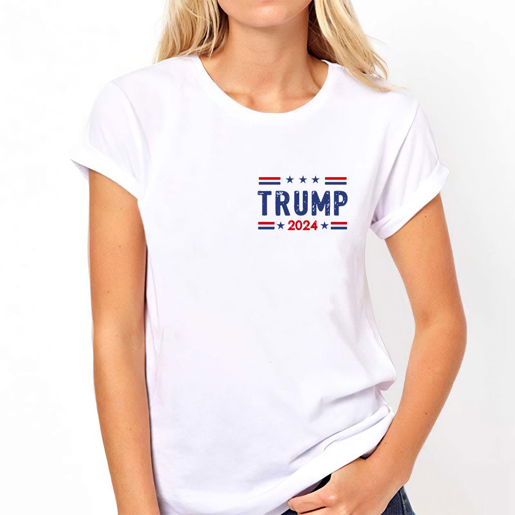 Kugelsicheres T-Shirt, „Niemals aufgeben“-Shirt, „Kämpfe für Amerika“-T-Shirt, Retro-Rallye-Shirt, „Kämpfen, kämpfen, kämpfen“-Shirt