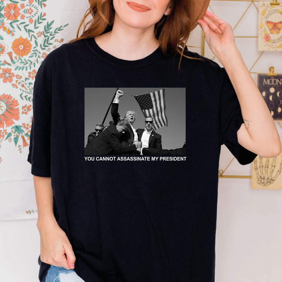 „United We Stand“-Shirt, „Never Surrender“-Shirt, „Fight For America“-T-Shirt, „2024 Rally“-Shirt, „Fight Fight Fight“-Shirt (T-Shirt & Hoodie)