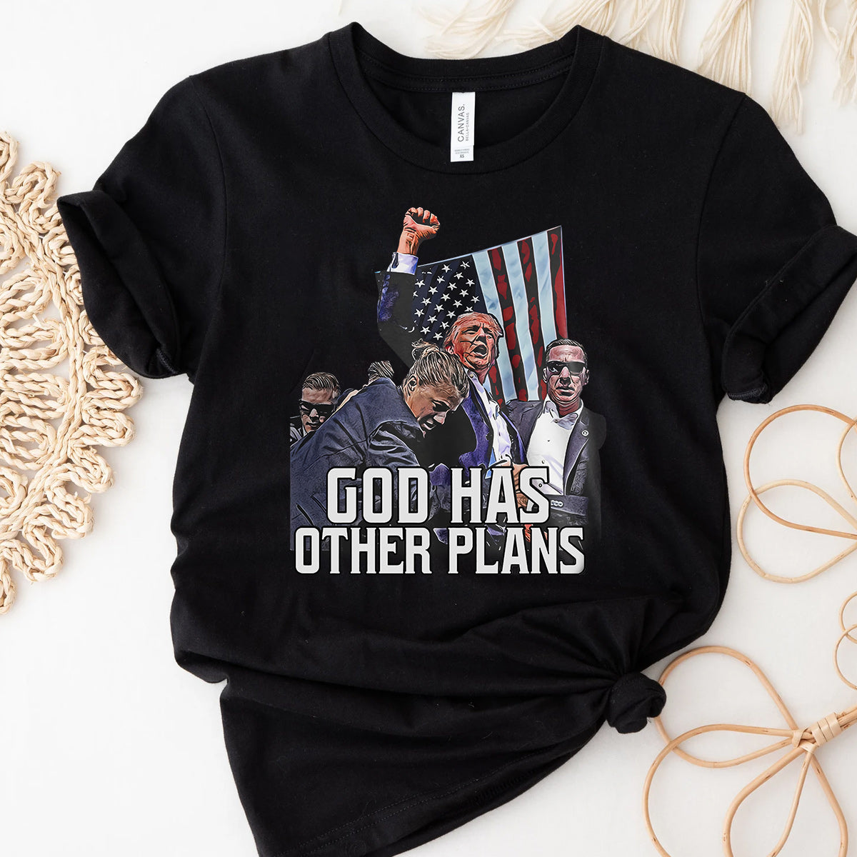 Dieu a d'autres plans, T-shirt « L'union fait la force », T-shirt « Ne jamais se rendre », T-shirt « Luttons pour l'Amérique », T-shirt « Rassemblement 2024 », T-shirt et sweat à capuche « Luttons, combattons, combattons »