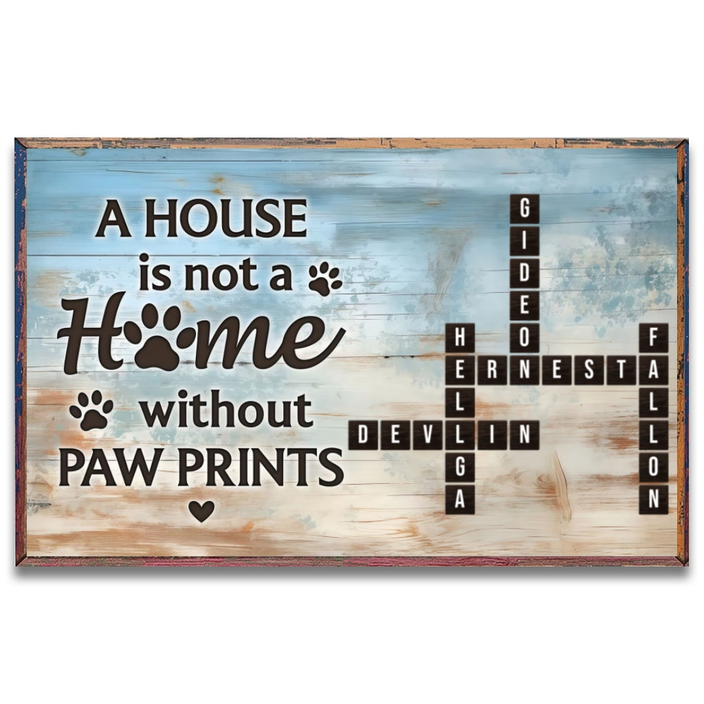 Décoration murale avec empreintes de pattes - Toile et affiche personnalisées pour chiens