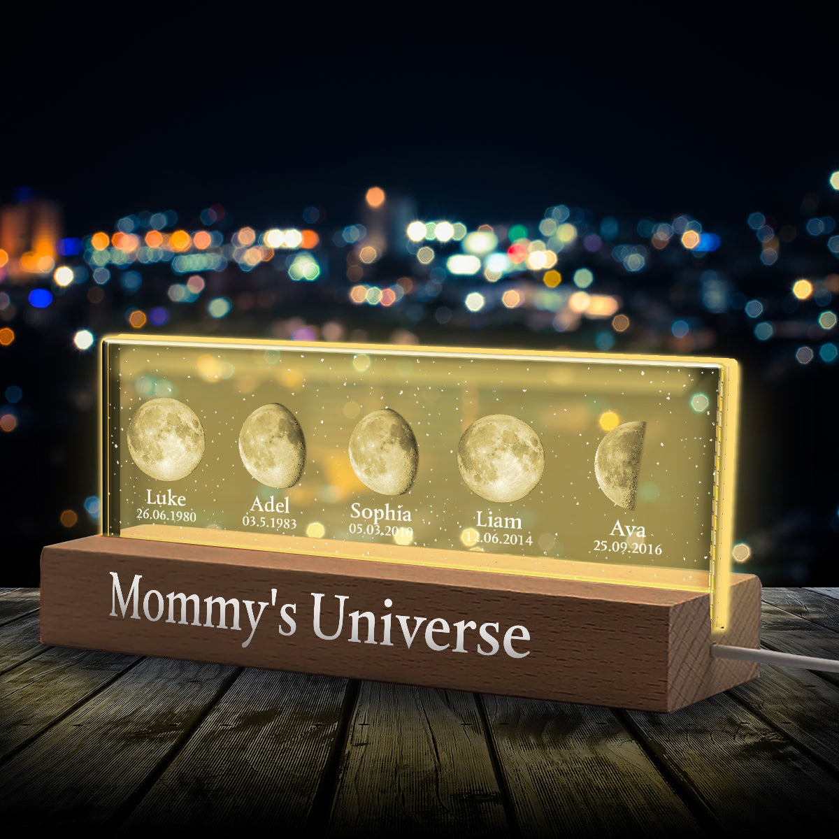 Mommy's Universe - Personalized Mother Custom LED Night Light