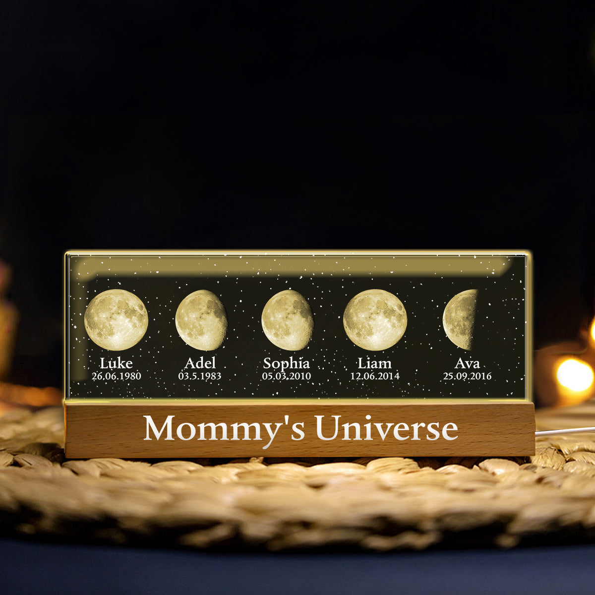 Mommy's Universe - Personalized Mother Custom LED Night Light