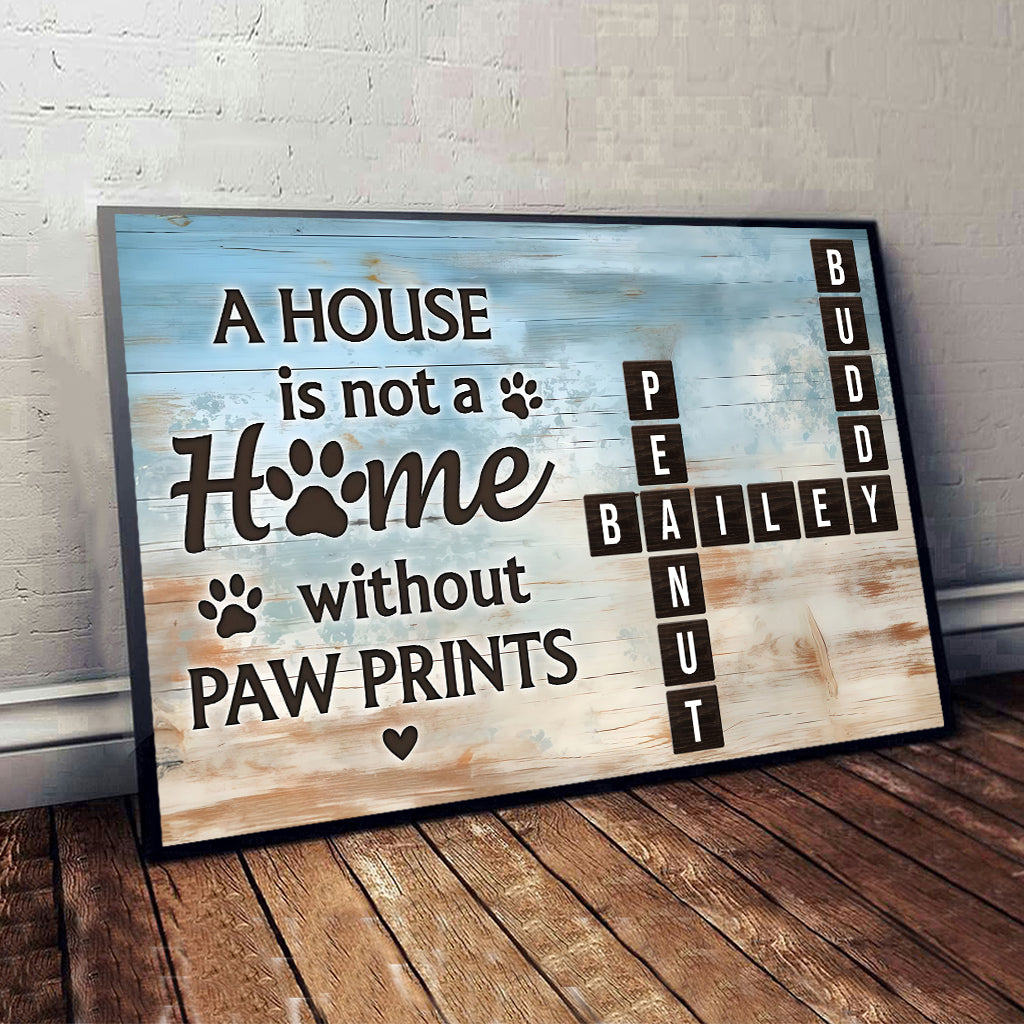 Décoration murale avec empreintes de pattes - Toile et affiche personnalisées pour chiens