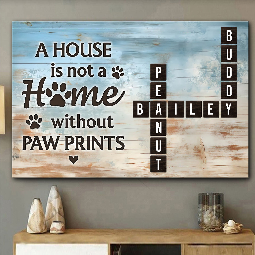 Décoration murale avec empreintes de pattes - Toile et affiche personnalisées pour chiens