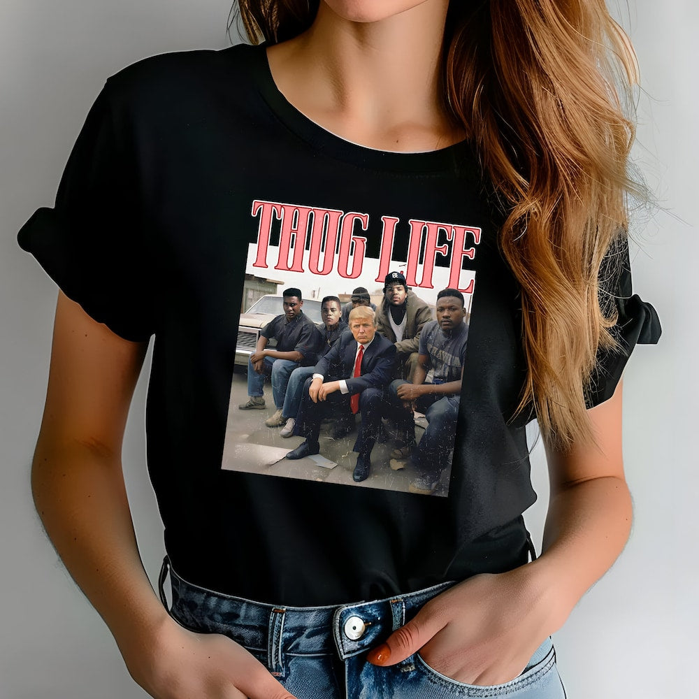 Trump-T-Shirt, Thug-Life-Trump-Shirt, Shirt für verurteilte Straftäter, „Stand With Trump“-Shirt, Republikanisches T-Shirt, MAGA-2024-T-Shirt, Trump-Wahl-Shirt, T-Shirt & Hoodie