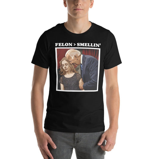 Felon > Smellin' FJB Trump Felony T-Shirt, Still Voting Trump Shirt, Trump 2024 Vintage Tee Shirts T-Shirt & Hoodie