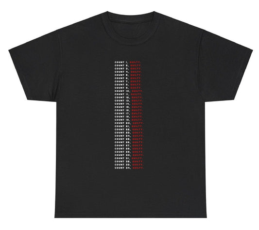 Trump-Verurteilungs-T-Shirt, Schuldspruch in 34 Anklagepunkten, Anti-Trump-Shirt für die Wahl 2024, T-Shirt zum Schweigegeldprozess, Donald-Trump-T-Shirt und Hoodie