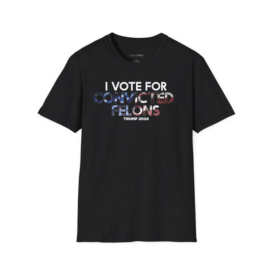„Ich wähle verurteilte Straftäter“-Shirt, Trump 2024 Unisex-T-Shirt, Wahlkampf-T-Shirt 2024, Donald Trump 2024 T-Shirt & Hoodie