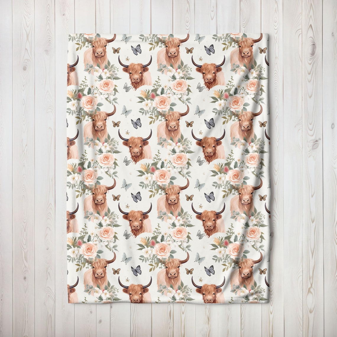 Cute Highland Cow Highland Cow Blanket 0624