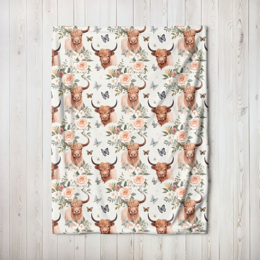 Couverture vache Highland mignonne 0624