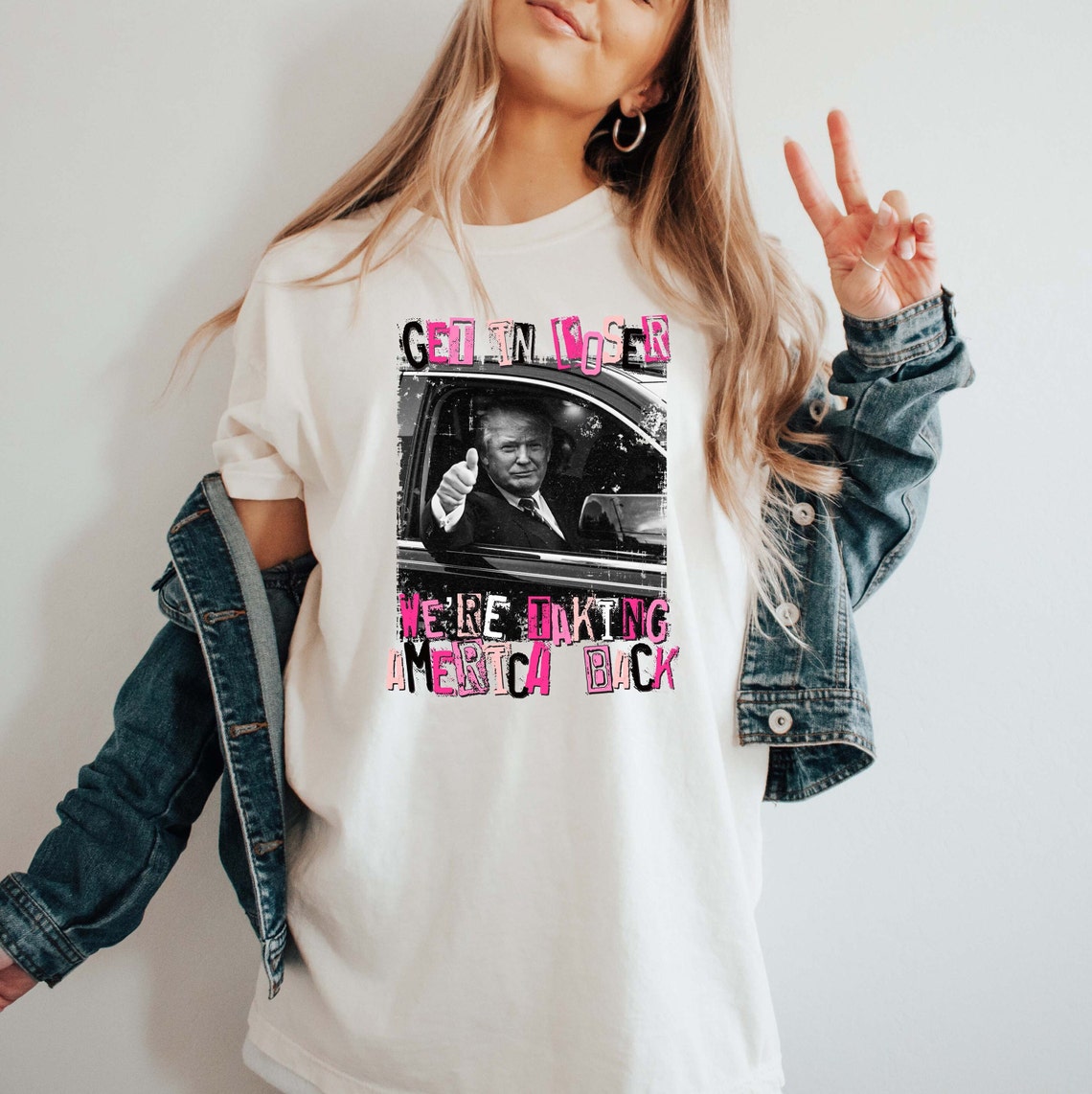 T-shirt « Trump, entrez, perdants, on reprend l'Amérique », T-shirt Trump 2024, Cadeau républicain, T-shirt « Trump 'Merica », T-shirt et sweat à capuche pour les supporters de Trump