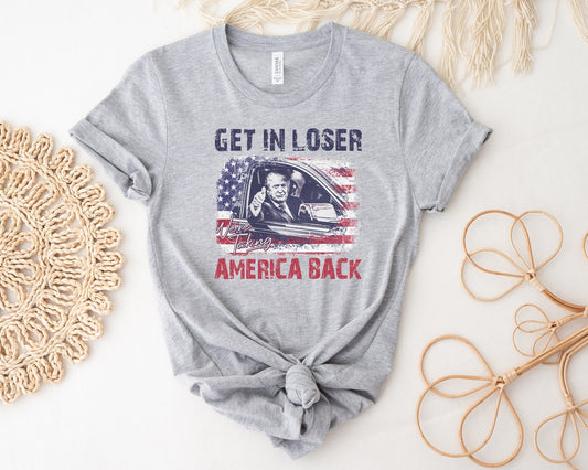 „Trump, steig ein, Verlierer! Wir holen uns Amerika zurück“-Shirt, „Trump für Präsident 2024“-Shirt, Republikaner 2024, „Amerika wieder reparieren“, Trump 2024-Shirt, T-Shirt & Hoodie