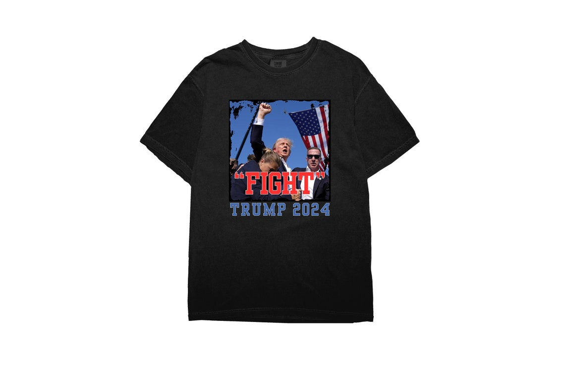 T-shirt Comfort Colors Trmp 2024, T-shirt Flght Trmp, T-shirt Élection 2024, T-shirt Flght Back
 T-shirt et sweat à capuche