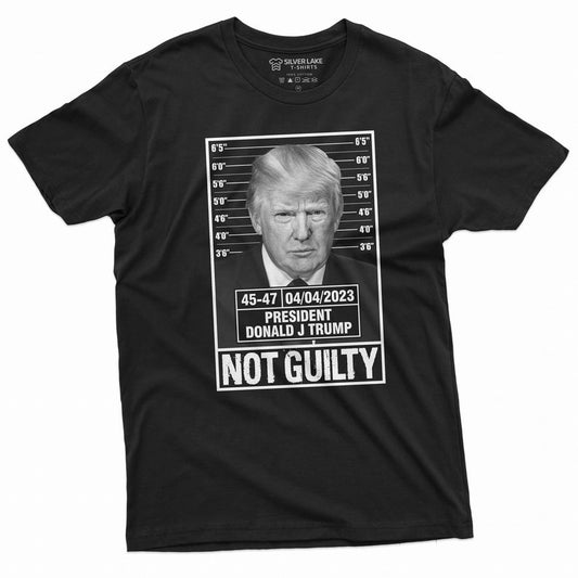 Donald Trump Foto-T-Shirt, „Not Guty“-Präsidenten-T-Shirt (45-47), „Verhaftet uns“-T-Shirt zur Unterstützung von Trump bei Präsidentschaftswahlen & Hoodie
