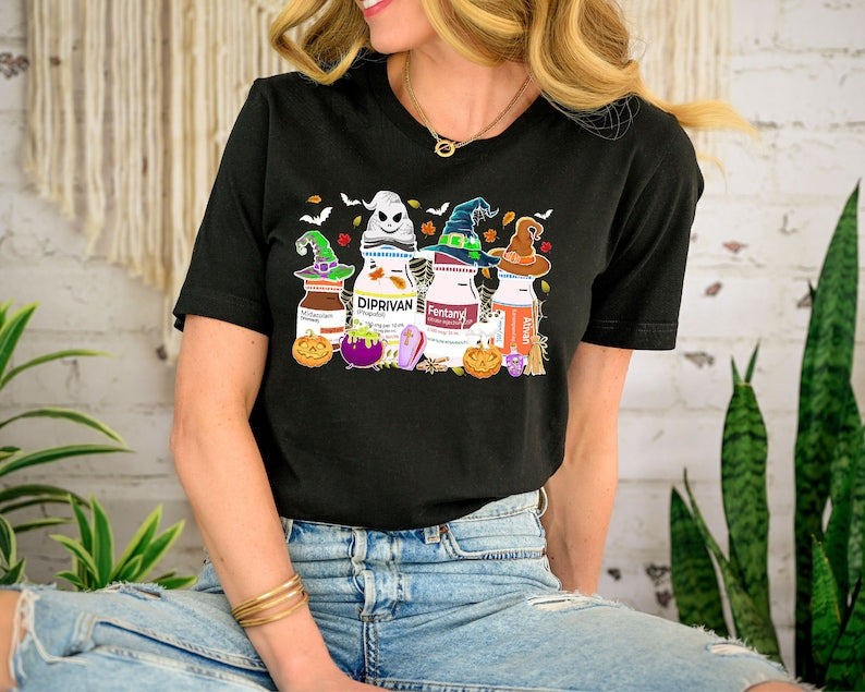 Halloween-Shirt für Notfallkrankenschwestern, Halloween-Shirt für Krankenschwestern in der Notaufnahme, Halloween-T-Shirt und Hoodie mit Geisterkürbis-Motiv 0924