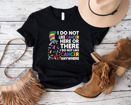 Ich mag Krebs weder hier noch dort – T-Shirt, Brustkrebsmonat-Shirt, Brustkrebs-Aufklärungs-T-Shirt & Hoodie 0924