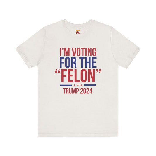 Trump – Ich wähle den „Verbrecher“ – Kurzarm-T-Shirt, Trump 2024 T-Shirt & Hoodie