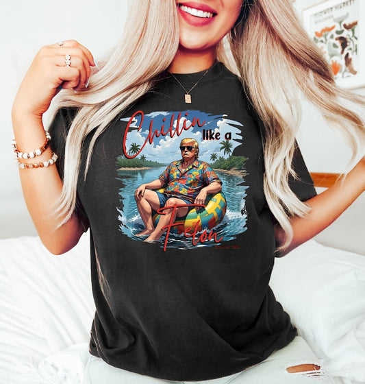 „Chillin Like a Felon“-Shirt, lustiges Trump-T-Shirt, Trump-Sommer-2024-Shirt, patriotisches Shirt zum 4. Juli, konservatives Shirt, Trump-Shirt, T-Shirt & Hoodie