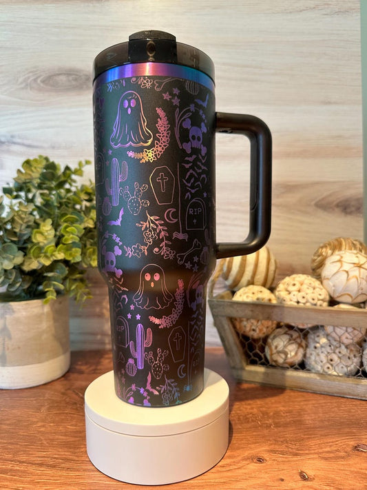 Halloween-Doodles-Becher, Halloween-Becher mit Henkel 0924